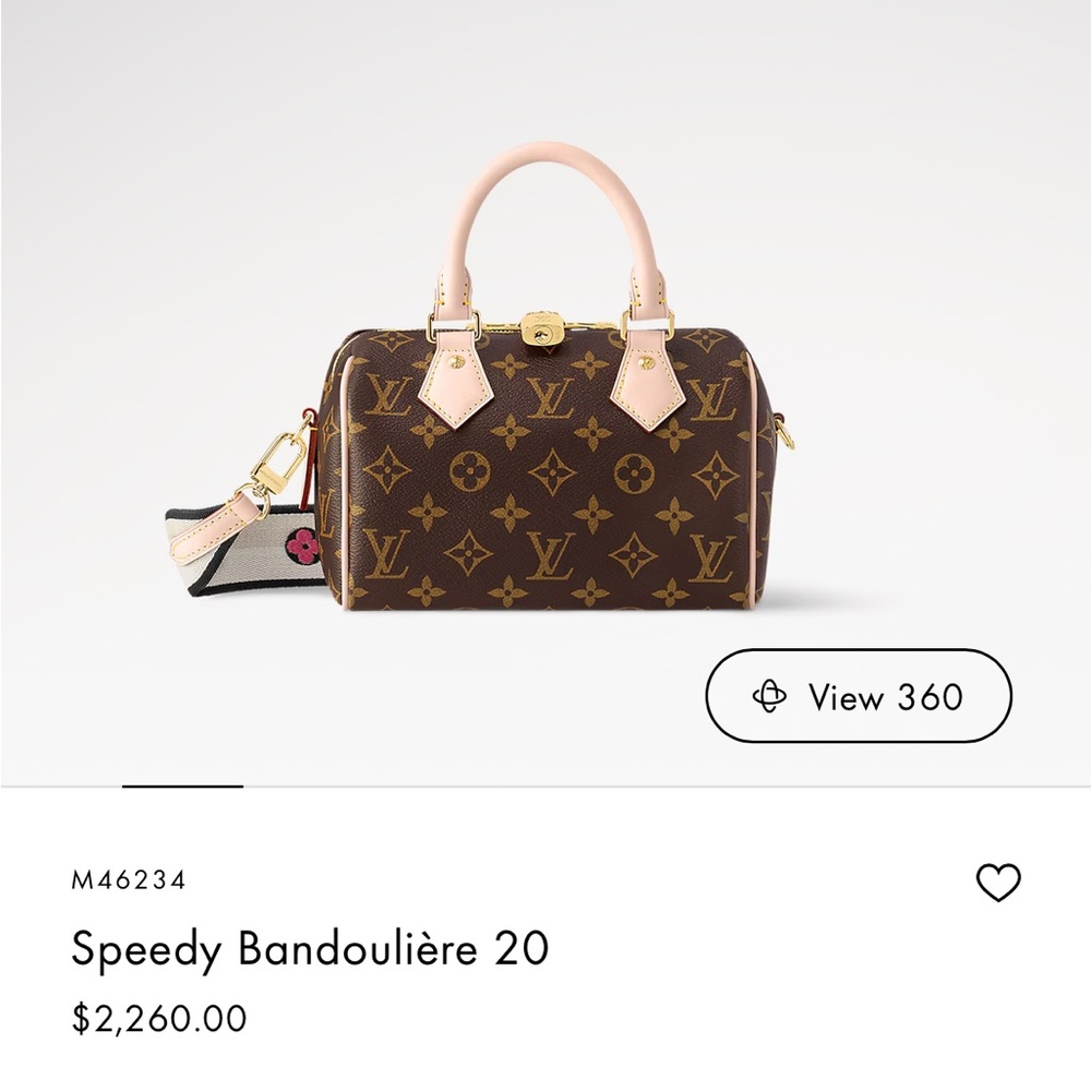Louis Vuitton Speedy Bandoulière 20 Brown with Pink Accents